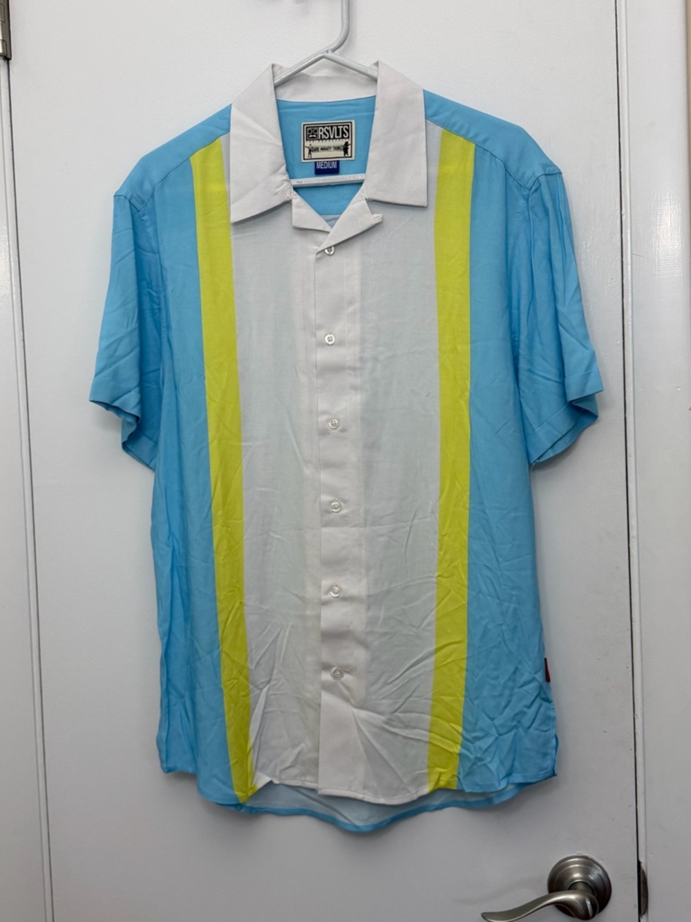 RSVLTS Men's Dare Mighty Things Kingpin Rockaway Bowling Shirt